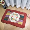 Thảm chùi chân cotton, kích thước 40x60cm họa tiết vòng hoa