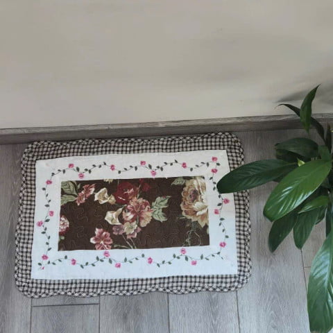 Thảm cotton thấm hút, họa tiết đáng yêu kích thước 40x60 họa tiết cổ điển
