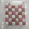 Nệm lót ghế ô vuông chần bông phong cách Nhật, kt 40x40cm( có dây buộc)