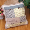 Vỏ gối tựa lưng sofa, vỏ gối vải cotton, phong cách quilt vintage kích thước 48x48cm