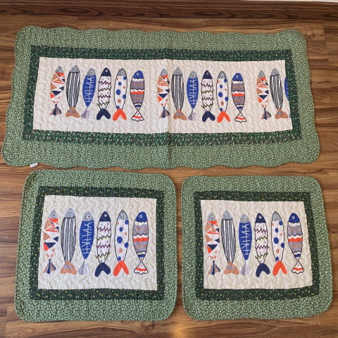 Set thảm cotton 2 ngắn+ 1 dài